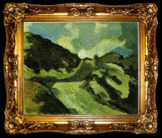 framed  Theo van Doesburg Dune landscape., ta009-2